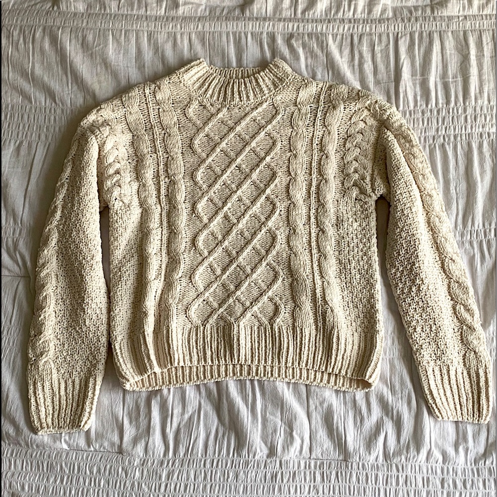 PRIMARK Cream Cable Knit Sweater Women’s Extra-Small